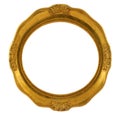 Circular golden frame Royalty Free Stock Photo