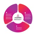 3 Step Cycle Process Infographic Gradient Royalty Free Stock Photo