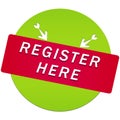 Register here button Royalty Free Stock Photo