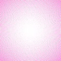 Abstract Pink Circular Halftone Dots Pattern in White Background