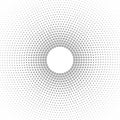 Abstract Circular Grey Halftone Dots Pattern in White Background