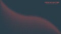 Circular Half Tone Pattern Curved Border Vector Red Black Abstract Background