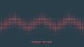 Circular Halftone Pattern Zigzag Line Border Vector Red Black Techno Abstraction
