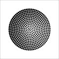Circular halftone patterns vector
