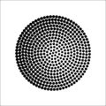 Circular halftone patterns vector Royalty Free Stock Photo