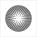 Circular halftone patterns vector Royalty Free Stock Photo
