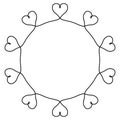 Circular heart loop symbol for unity, love, romance, and design Royalty Free Stock Photo