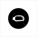 Circular icon, car classic rear view mirror isolated icon on white background Royalty Free Stock Photo