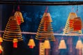 Circular incenses in Chinese temple Royalty Free Stock Photo