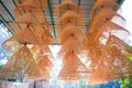 Circular incenses coils burning at the Chinese Temple Royalty Free Stock Photo