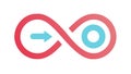 Circular Infinity Loop Icon: Continuous Cycle Endless Process, vector design Generative AI Royalty Free Stock Photo