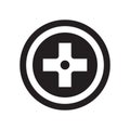 circular intersection sign icon. Trendy circular intersection si