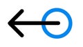 Circular Left Arrow Navigation Icon, User Interface Element, vector design Generative AI Royalty Free Stock Photo
