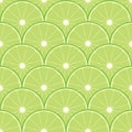 Circular lime fruit seamless tile pattern
