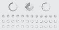 Circular Loading Buffering Icons Vector Set Royalty Free Stock Photo