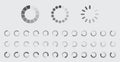 Circular Loading Buffering Icons Vector Set Royalty Free Stock Photo