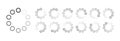Circular Loading Buffering Icons Vector Royalty Free Stock Photo