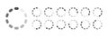Circular Loading Buffering Icons Vector Video Ready for Animation Gif Royalty Free Stock Photo