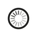 Circular Loading Indicator Icon with Grey Segments on White Background progress symbol Royalty Free Stock Photo