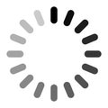 Circular Loading Indicator Progress Segments, loading icon data process animation