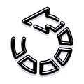 Circular loading spinner icon indicating progress process Royalty Free Stock Photo