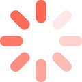 Circular loading symbol rotating with a smooth gradient effect, representing an ongoing process or data transfer while