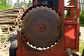 Circular Log Cutoff Saw Royalty Free Stock Photo