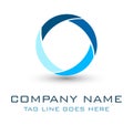 Circular logo design for world wide company. Royalty Free Stock Photo