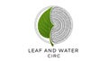 Reads LEAF AND WATER CIRC suggesting a theme of nature and uniqueness Royalty Free Stock Photo
