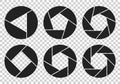 Circular logos. Triangular shapes arranged in a circle. Royalty Free Stock Photo