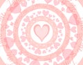 Circular Love Valentine's Day Background