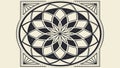 Circular Mandala with Blooming Floral Petal Patterns, vector design Generative AI Royalty Free Stock Photo