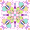 Circular mandala shape lilac