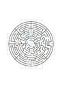 A circular maze with a complex Royalty Free Stock Photo