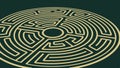 Circular Maze Labyrinth Vector, vector design Generative AI Royalty Free Stock Photo