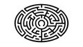 Circular Maze Puzzle Design, vector design Generative AI Royalty Free Stock Photo