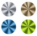 Circular metallic vector plates, metal textures