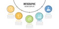 Circular mind map linear infographic for business presentation