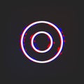 Circular notation glytch icon. Simple thin line, outline vector of web icons for ui and ux, website or mobile application