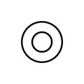 circular notation icon. Element of minimalistic icons for mobile concept and web apps. Thin line icon for website design and devel