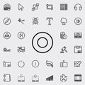 circular notation outline icon. Detailed set of minimalistic line icons. Premium graphic design. One of the collection icons for w