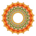 Circular ornament. Template for fan. Mat. Ottoman pattern. Royalty Free Stock Photo