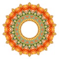 Circular ornament. Template for fan. Mat. Ottoman pattern.