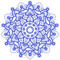 Circular mandala shape blue