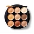 A circular palette of creamy and blendable concealers, perfect for creating a smooth base