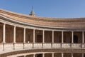 The circular patio of the Palace of Charles V in Alhambra, Granada, Spain. Royalty Free Stock Photo