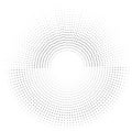 circular rays dotted only half circle irregular rays Royalty Free Stock Photo