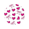 Keychain svg, Coquette bow valentine, Key chain Pattern, Key Ring Pattern, Key Ring, Round Pattern, Circle Patterns