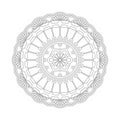 Circular pattern in form of mandala. Hindu, buddha, Henna, Mehndi, tattoo, decoration, Islam, Arabic, Indian, turkish, pakistan, c Royalty Free Stock Photo