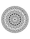 Circular pattern in form of mandala for Henna decoration. Decorative ornament in ethnic oriental style.